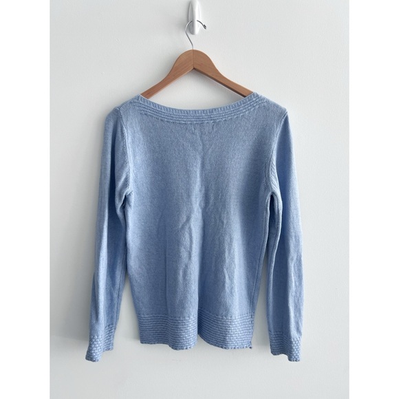 Benedetta B sweater size Large blue merino wool cashmere - Picture 3 of 7